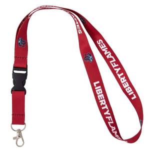 lot 92225 image: Desert Cactus Liberty University Lanyard Flames Car Keys ID Badge Holder Keychain Detachable Breakaway Snap Buckle (Red)