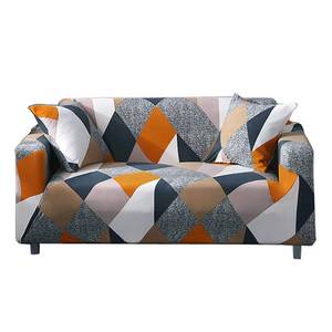 lot 92251 image: HOOBUY Printed Sofa Cover Stretch Couch Covers Sofa Slipcovers for 2 Cushion Couch and Loveseat with Two Free Pillow Case 03#(2 SeaterLoveseat)