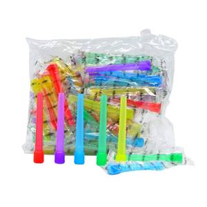 lot 92284 image: 100PCS Hookah Tips Disposable Hookah Mouth Tips BPA-Free Plastic Hookah Accessories Individual Wrapped Multi-Color Food Grade Mouth Tips (3.51inch)