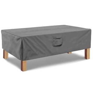 lot 92299 image: Vailge Rectangular Coffee Table Cover - Outdoor Lawn Patio Furniture Covers with Padded Handles and Durable Hem Cord - Heavy Duty and Waterproof,Fits Large Rectangular Coffee Table (Grey)