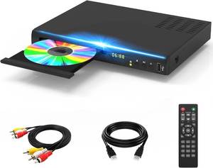 lot 92328 image: Blu Ray DVD Player, 1080P Home Theater Disc System, Play All DVDs and Region A 1 Blu-Rays, Support Max 128G USB Flash Drive  HDMIAVCoaxial Output  Built-in PALNTSC with HDMIAV Cable - Retail $89.99