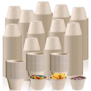 lot 92336 image: Zubebe 800 Pack Disposable Souffle Cups 4 oz Condiment Cups Paper Snack Cups Small Food Portion Containers Mini Sample Cups Tasting Cups for Parties Picnics Barbecues Travel and Events (Natural Color)