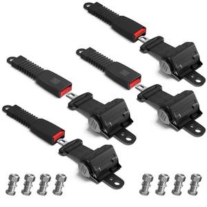 lot 92348 image: CLUBRALLY Golf Cart Seat Belts, 40 Retractable Universal Seat Belts Kit, Fits Club Car EZGO Yamaha 4 Set