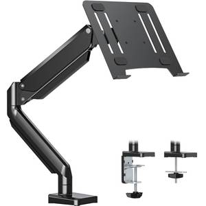 lot 92352 image: MOUNTUP Laptop Arm Mount for Desk Holds 3.3-17.6lbs, Single Laptop Computer Desk Mount for 13-17 Inch Notebook Fully Adjustable Laptop Tray Stand with Gas Spring Arm, with ClampGrommet Base MU4007