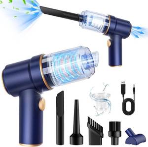lot 92384 image: KMM Handheld Car Vacuum Cleaner, 9000Pa Vacuum Cleaner and Air Duster, 120W High Power Wet and Dry Handheld Car Vacuum Cleaner with LED Light and Multi-Nozzles for Car, Home, Office, Pet