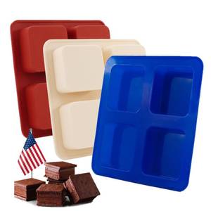 lot 92404 image: DRAONGYE 3 Packs 4 Cavity Silicone Chocolate Covered Cookie Smores Molds, Non-Stick Mini Bread Baking Pan 4 Cavities, Silicone Trays Baking Mold For Bread, Cakes, Muffin, Dough, Food Grade & BPA Free - Retail $5935.93