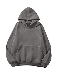 lot 92410 image: NENOKED Womens Oversized Sweatshirt Hoodie Long Sleeve Basic Loose Fit Fleece Hoodies Pullover With Kangaroo Pockets Dark Grey