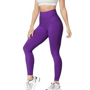 lot 92486 image: VALANDY High Waisted Yoga Pants Stretch Tummy Control Athletic Workout Running Leggings for Women Purple One Size
