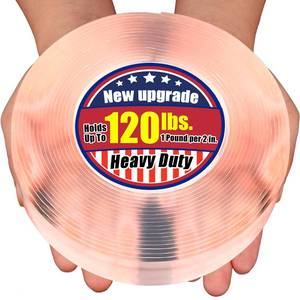 lot 92487 image: PHIXBEAR Extra Large 1.2 x 240 Super Heavy Duty Double Sided Mounting Tape, Clear & Tough Nano Strong Adhesive Tape
