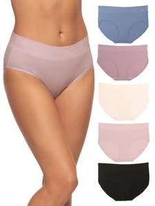 lot 92491 image: Felina Womens Pima Cotton Hipster Panties (City Basics, X-Large) - Comfortable Seamless Underwear For Women - Breathable Stretch Underwear - Hipster Panties For Women - Womens Hipsters Underwear
