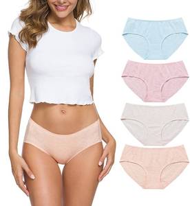 lot 92504 image: Wealurre Cotton Womens Breathable Panties Seamless Comfort Underwear 4 Pack(3128XL,Light Basics)