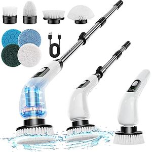 lot 92533 image: Electric Spin Scrubber, 2024 New Cordless Shower Scrubber with 8 Replaceable Brush Heads and Adjustable Extension Handle, Power Cleaning Brush for Bathroom, Kitchen, Car, Tile, Wall, Floor