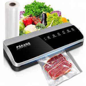 lot 92534 image: Pskang Vacuum Sealer Machine One-Touch Vacuum Sealer with Bags Rolls Storage and Cutter Automatic Air Sealing System with Vacuum Seal Bags and 1 Roll (11x16) - Retail $79.45