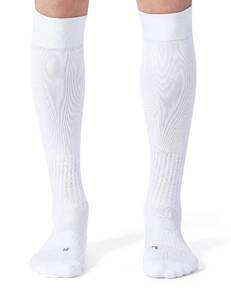 lot 92540 image: CelerSport 2 Pack Soccer Socks for Youth Kids Adult Over-The-Calf Socks with Cushion, White (2 Pack), Small