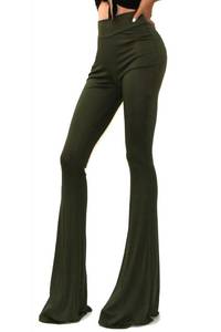 lot 92571 image: Vivicastle Womens USA Boho Comfy Stretchy Bell Bottom Flare Pants (BP11, Olive, Small)