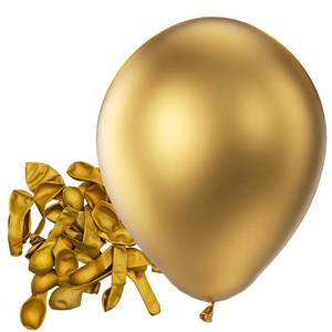 lot 92577 image: Bezente Metallic Gold Balloons Latex Balloons - 150 Pack 5 inch Chrome Gold Helium Balloons for Wedding Birthday Baby Shower Graduation Christmas Party Decorations