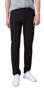 lot 92584 image: Plaid&Plain Mens Slim Fit Khaki Pants Mens Tapered Chino Pants 8801Black 36X34