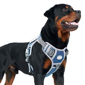 lot 92599 image: AUROTH Tactical Dog Harness for Small Medium Large Dogs No Pull Adjustable Pet Harness Reflective K9 Working Training Easy Control Pet Vest Military Service Dog Harnesses (XL, Denim Blue)
