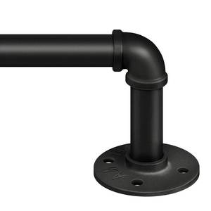 lot 92605 image: Zeerobee Curtain Rods for Windows 72 to 144, 1 Inch Industrial Curtain Rod, Wrap Around Black Curtain Rods, IndoorOutdoor Curtain Rod, Adjustable Curtain Rod, Room Divider Curtain Rod, 72-144