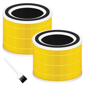 lot 93488 image: Core 300 Pet Care Replacement Filter for LEVOIT Core 300 and Core 300S Air Purifier, 3-in-1 H13 True HEPA Filter Replacement, Compared to Part # Core 300-RF-PA, 2 Pack, Yellow