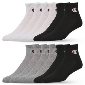 lot 93493 image: Champion Boys Socks and Girls Socks 12 Pair Crew Low Cut No Show Ankle Quarter Socks for Girls