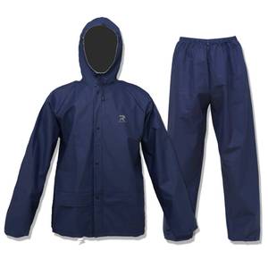 lot 93513 image: Ultra-Lite Rain Coat with Pants for Men Women Waterproof Rain Suit for All Sports(Navy,M)