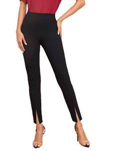lot 93514 image: SweatyRocks Womens Elegant Elastic Waist Skinny High Waist Pants Black M