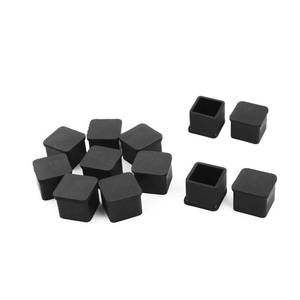 lot 93515 image: SpzcdZa 1 inch x1 inch Rubber Square Feet Furniture Table Chair Leg Foot Cover Caps Chair Leg Floor Protectors, Wood Floor Protector 1 x 1  12pcs Black