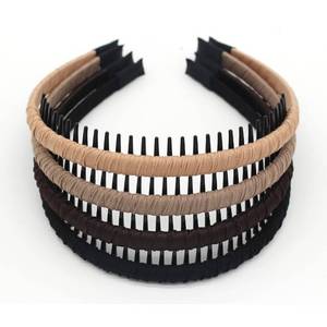 lot 93516 image: JOBAND 4pcs Hairbands for Women, Non-Slip Zig Zag Headbands, Adjustable Teeth Comb Hair Hoop, Daily Use, Yoga, Spa, Parties, Resin Cotton Blend