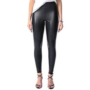 lot 93520 image: MCEDAR Women�s Perfect Control Faux Leather Leggings Pants Black Sexy Stretchy High Waisted Pleather Pants Plus Size(BY221X)