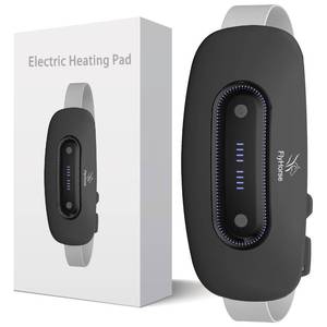 lot 93530 image: Electric Heating Pad,Portable Cordless Menstrual Heating Pad with 4 Heat Levels and 4 Massage Modes, Fast Large Heating Belly Wrap Belt, Heating Pad for Cramps,Back Pain Relief (Black)