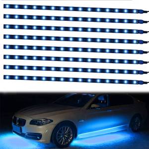 lot 93551 image: XT AUTO 8pcs 12V Super Bright 30cm 15 LED Flexible Waterproof LED Strip light for Car Interior & Exterior Decoration DRL Day Running Light Or Boat Bus Garden
