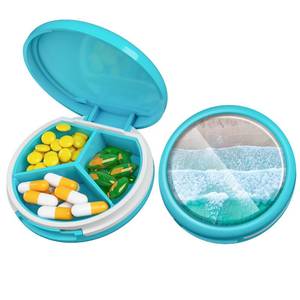 lot 93565 image: Serfeymi Small Pill Box, Pill Case for Purse & Pocket, 3 Compartments Waterproof Travel Pill Case Medication Organizer Storage for Vitamins, Pills, Fish Oil and Earrings