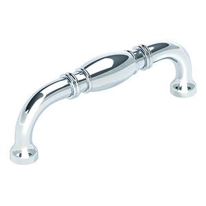 lot 93566 image: Amerock  Cabinet Pull  Polished Chrome  3-34 inch (96 mm) Center-to-Center  Granby  1 Pack  Drawer Pull  Drawer Handle  Cabinet Hardware