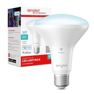 lot 93591 image: Sengled Smart Bulbs, WiFi Smart Flood Lights, Updated FFS BR30 Smart LED Bulb, Smart Bulbs That Works with Alexa and Google,5000K Daylight, 60W Equivalent, 2.4Ghz WiFi Only, No Hub Required, 1 Pack