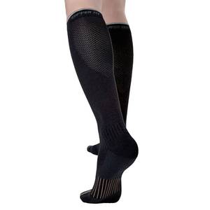 lot 93600 image: Copper Fit Unisex-Adults 2.0 Easy-Off Knee High Compression Socks, black, SmallMedium