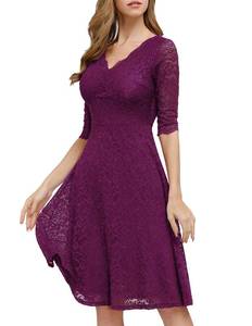 lot 93668 image: Mother of The Birde Dress Party Dress for Women Elegant Cocktail Bridal Shower Dressy Dresses Purple XL - Retail $19386.41