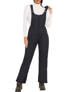 lot 93689 image: GEMYSE Womens Insulated Waterproof Ski Bib Overalls Winter Snowboarding Pants (Black C,Medium)