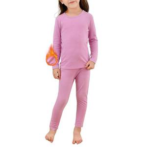 lot 93696 image: Zando Girls Thermal Underwear Set Toddler Fleece Base Layer Kids Long Johns Thermal Set Girls Ultra Soft Kids Thermal Set Girls Underwear Pink Purple Large(100)4T