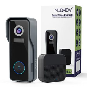 lot 93792 image: MUBVIEW Wireless Doorbell Camera with Chime 2K HD, WiFi Video Doorbell Camera with Voice Changer, Motion Detector, Anti-Theft Device, Night Vision, 2-Way Audio, LocalCloud Storage, No Subscription - Retail $76.73