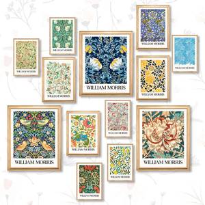 lot 93878 image: 97 Decor William Morris Wall Art - William Morris Exhibition Posters, Fine Art Gallery Pictures Artwork, Vintage Botanical Art Prints, Eclectic Art Nouveau Painting for Home Kitchen Decor (UNFRAMED)