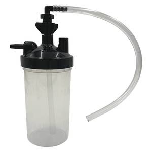 lot 93879 image: ResOne 1pk Oxygen Humidifier Bottle, 350ml wPressure Relief Valve & 12 Adapter Tubing - Oxygen Concentrator Humidifier Bottle for Therapy - Portable, Medical Grade for Clinic or Home Use - Plastic