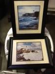 Two very nice framed and double matted lighthouse pictures or just use frames very nice