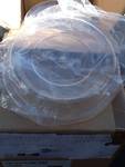 Case of 12 new clear standard size plate covers great for summer outdoor eating to keep flies off food many uses don't miss out