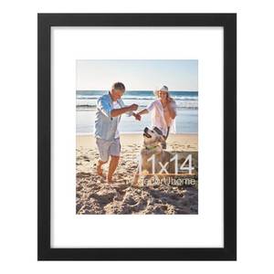 lot 71626 image: decorUhome 11x14 Picture Frame, Display Pictures 8x10 with Mat or 11x14 without Mat, Black Engineered Wood Photo Frame with Plexiglass for Wall & Tabletop Display, Picture Frames 11x14 Set of 1