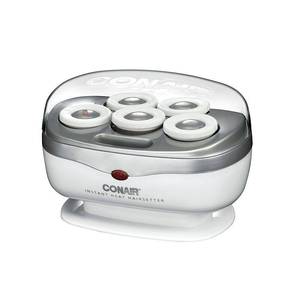 lot 71640 image: Conair Travel Size Jumbo Ceramic Hot Hair Rollers 5 Piece Set White TS7N