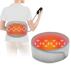lot 71648 image: Snailax Heating Pad for Back Pain,Back Massager with Heat,Belly Wrap Belt with 3 Vibration Modes & Adjustable Strap,Heating Pad for Cramps, Auto Shut Off, Gifts(Gray)