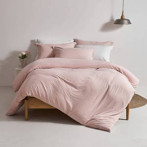 lot 71651 image: MILDLY Super Soft Duvet Cover - 100% Washed Microfiber Pink Comforter Cover Set 3 Pieces with Zipper Closure & Corner Ties (No Comforter)