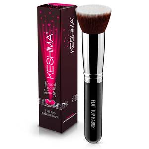 lot 71670 image: Flat Top Kabuki Foundation Brush By KESHIMA - Premium Makeup Brush for Liquid, Cream, and Powder - Buffing, Blending, and Face Brush