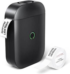 lot 71710 image: SKRFORM Label Maker Machine with Tape, D11 pro Bluetooth Label Printer,Mini Label Makers with Multiple Templates,Small Sticker Maker Machine for Organizing Storage Office Home,Black